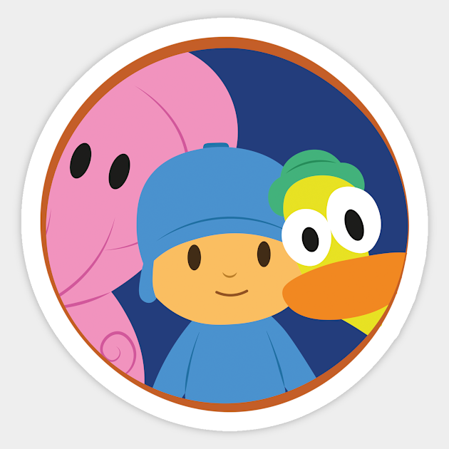 Pocoyo Pato Le Canard Et Elly Pocoyo Sticker Teepublic 0040